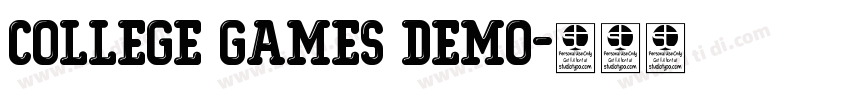 College Games Demo字体转换